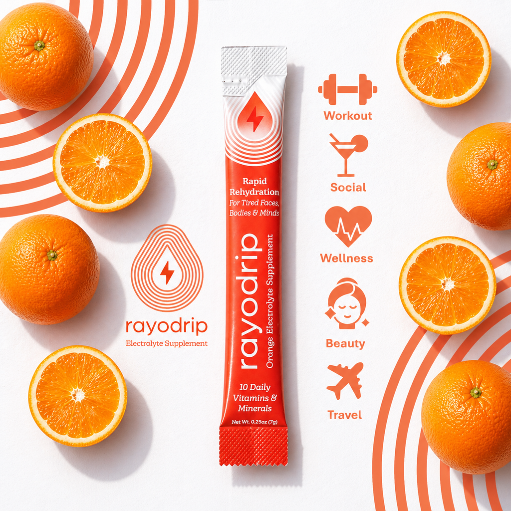 RAYODRIP : ORANGE ELECTROLYTE SACHET BOX
